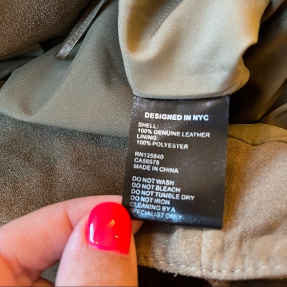 Intermix brown goat suede tie-waist shorts size small - Picture 6 of 8